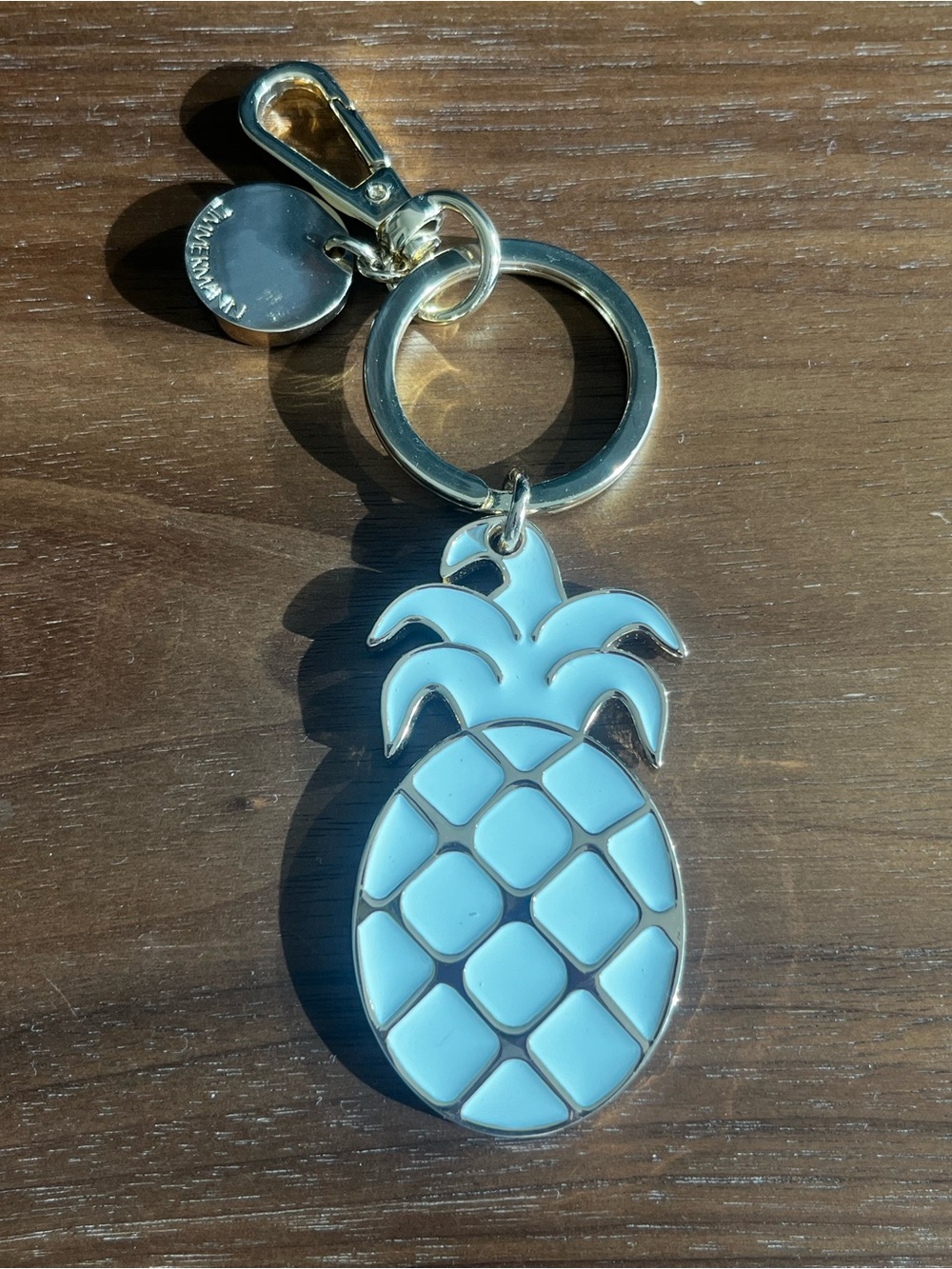 Zimmermann Silver Pineapple Keychain with Gold-Tone Clip